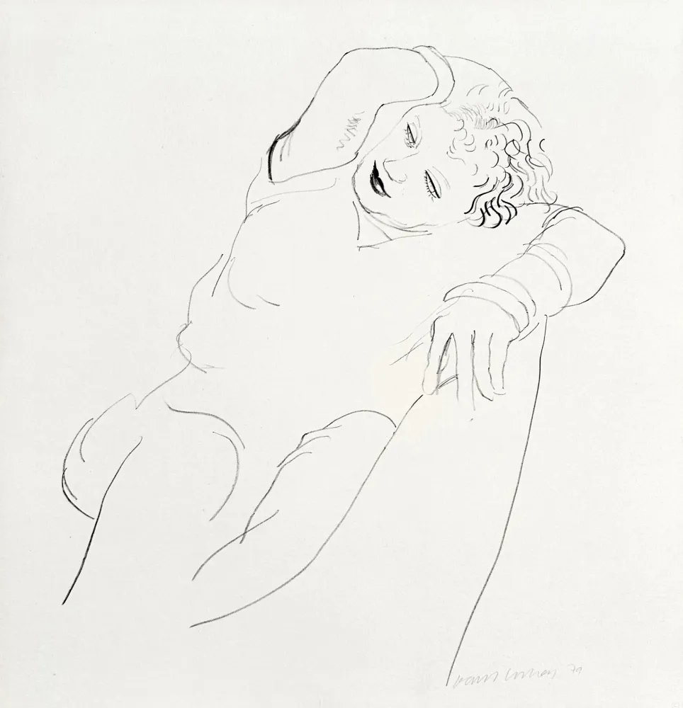 リトグラフ Hockney - Celia Reclining
