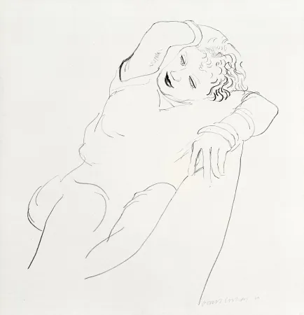 リトグラフ Hockney - Celia Reclining
