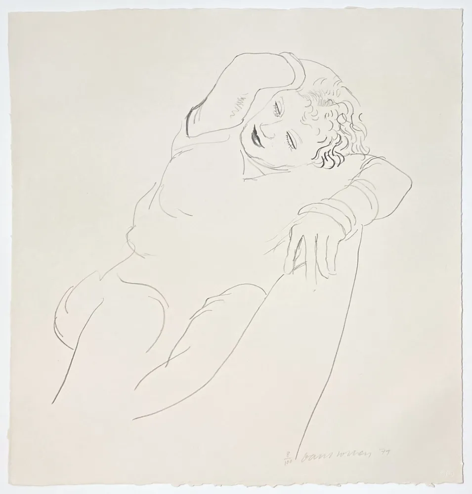リトグラフ Hockney - Celia Reclining