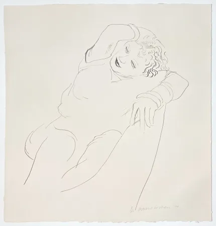 リトグラフ Hockney - Celia Reclining