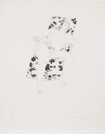彫版 Hockney - Mo asleep