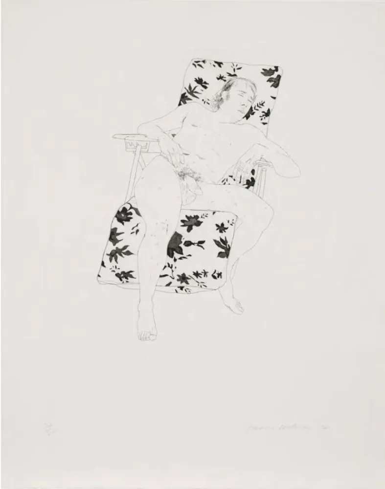 彫版 Hockney - Mo asleep