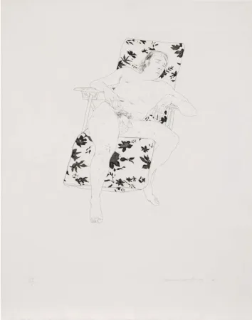 彫版 Hockney - Mo asleep