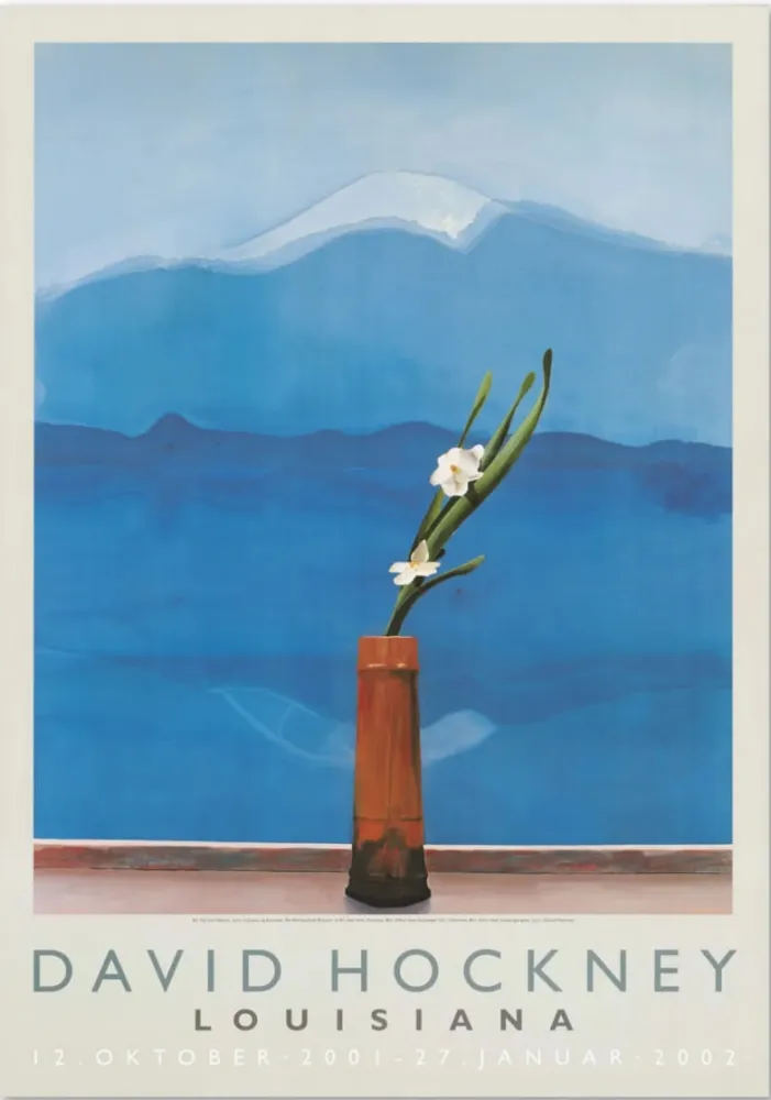 掲示 Hockney - Mt. Fuji and flowers