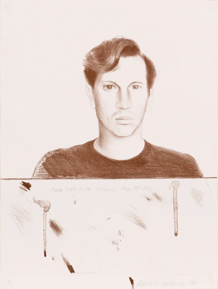 リトグラフ Hockney - Peter Schlesinger