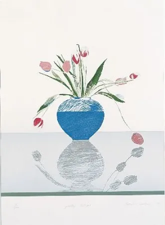 リトグラフ Hockney - Pretty Tulips