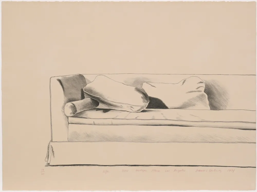 リトグラフ Hockney - Sofa 8501 Hedges Place Los Angeles