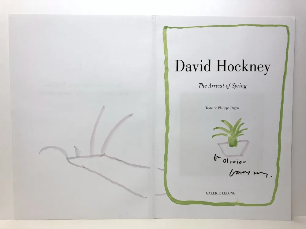 技術的なありません Hockney - The arrival of the spring. Dessin à l'aquarelle. Signé