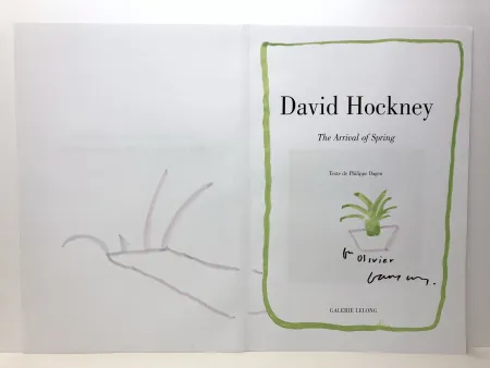 技術的なありません Hockney - The arrival of the spring. Dessin à l'aquarelle. Signé