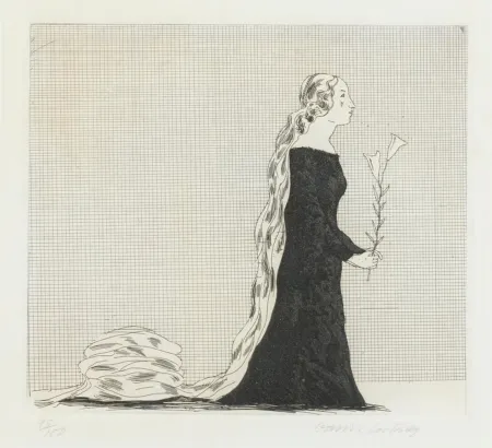 エッチングと　アクチアント Hockney - The Older Rapunzel