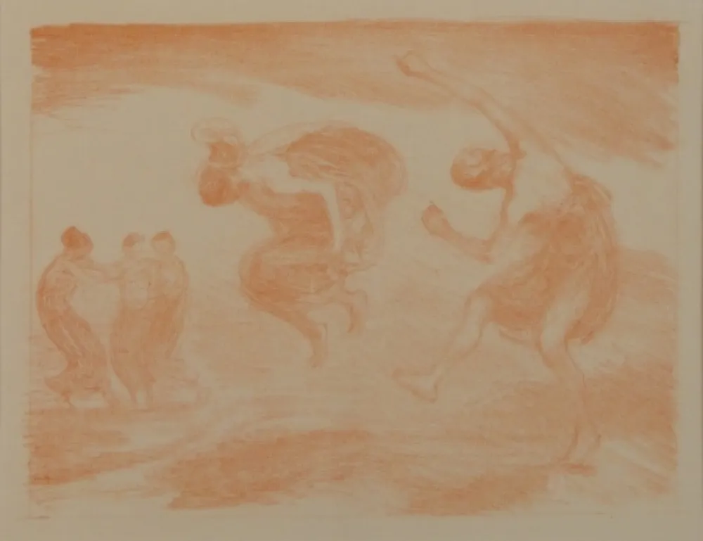 リトグラフ Hofmann - Tanzende Mädchen (Springende Mädchen)