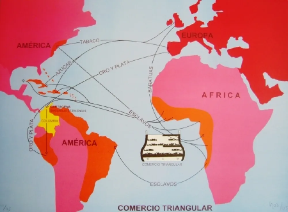 リトグラフ Hoyos -  Triangulo Comercial 