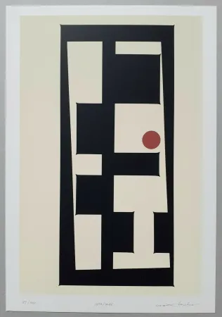 シルクスクリーン Huber - Rechtecke und Kreis