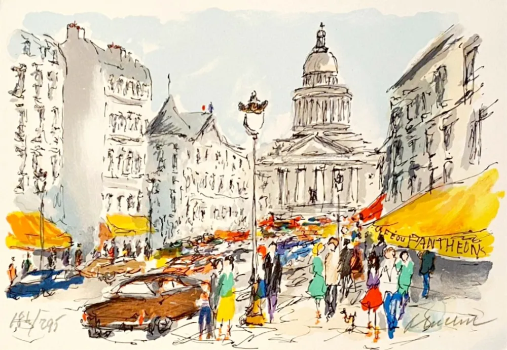 リトグラフ Huchet - Panthéon