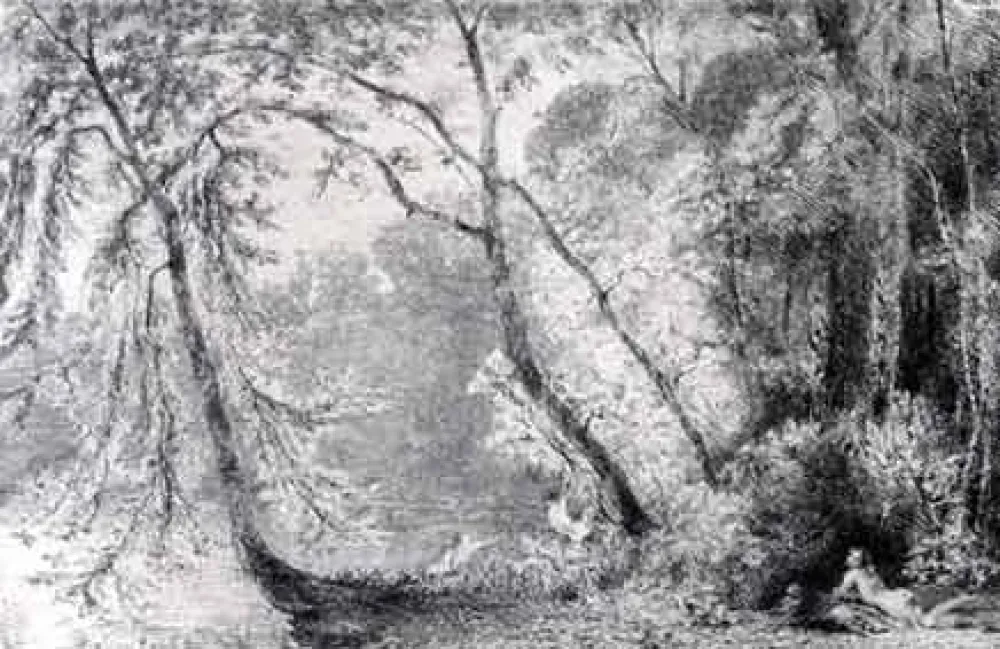 彫版 Huet - Baigneuses