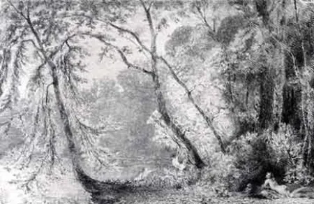 彫版 Huet - Baigneuses