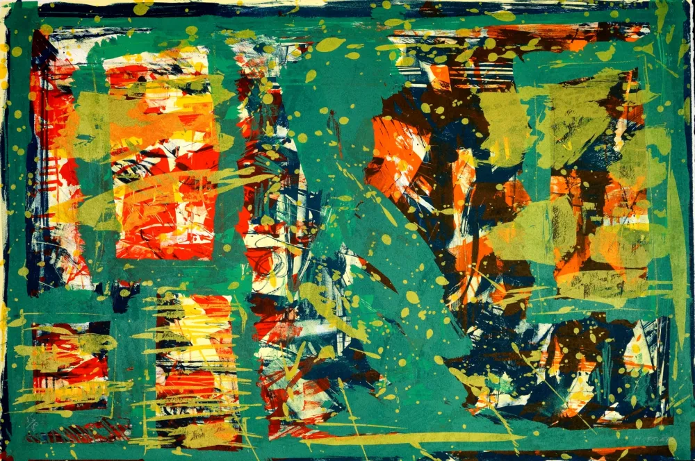 リトグラフ Huftier - Comme un tableau