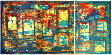 リトグラフ Huftier - Fenêtre en Rajasthan