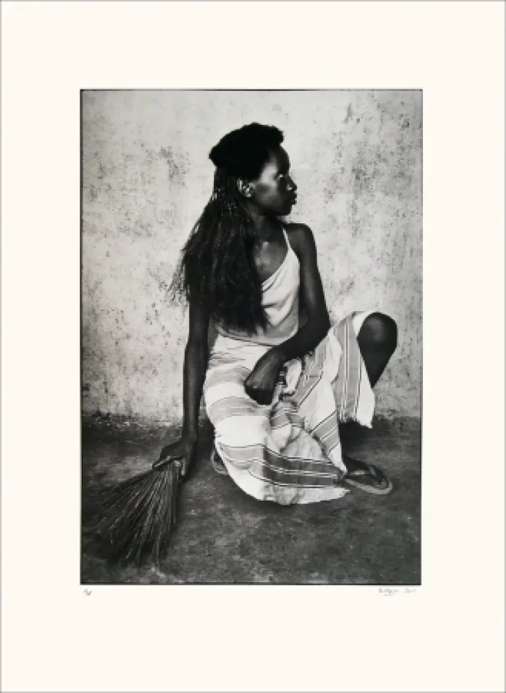 リトグラフ Huguier - Jeune fille