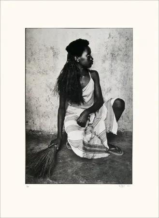 リトグラフ Huguier - Jeune fille