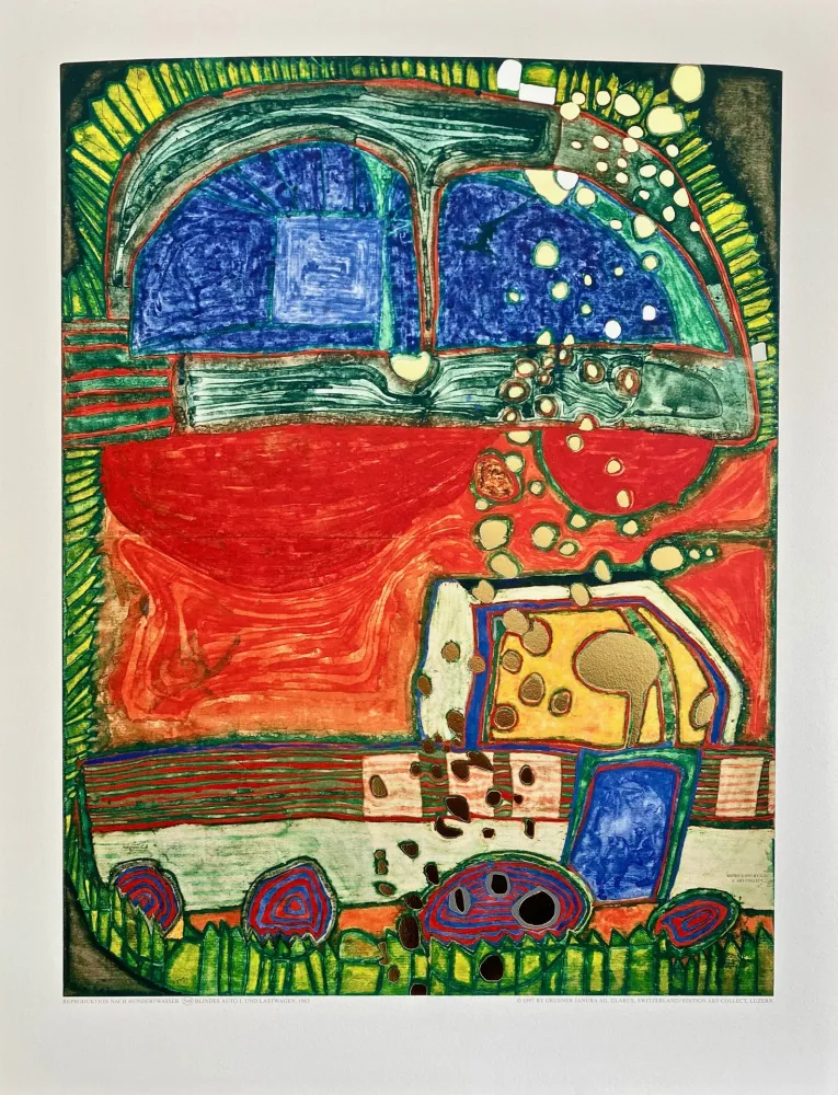 技術的なありません Hundertwasser - 549 Blindes Auto und 1. Lastwagen
