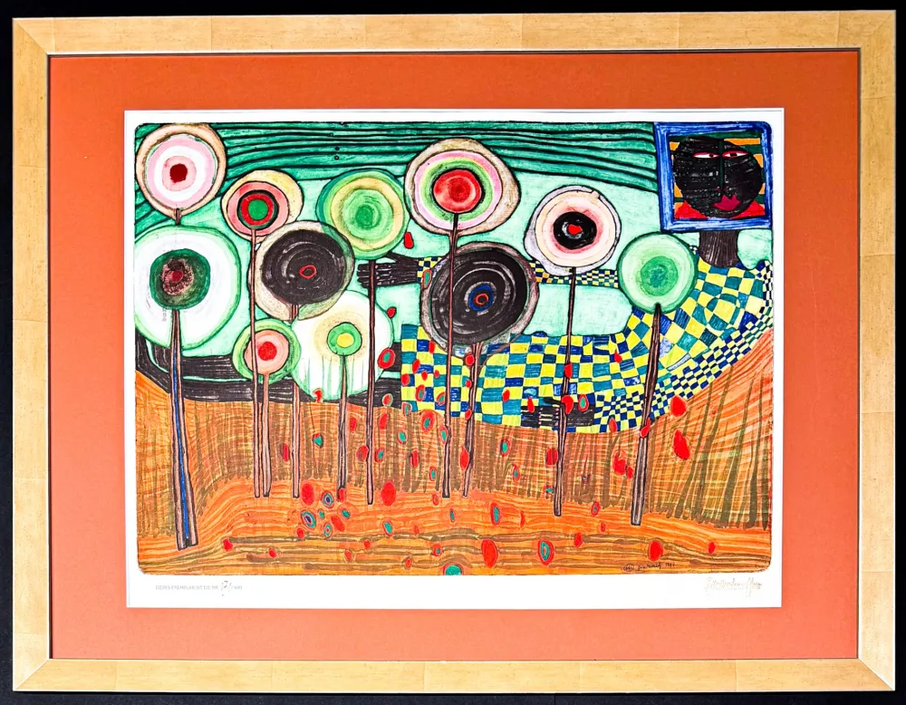 リトグラフ Hundertwasser - Friedensreich Hundertwasser (1928–2000) – Colour lithograph on paper – 1967