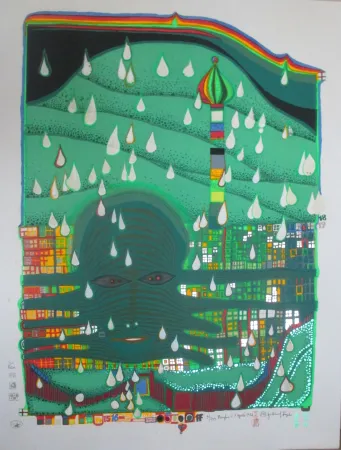 シルクスクリーン Hundertwasser - Green Power