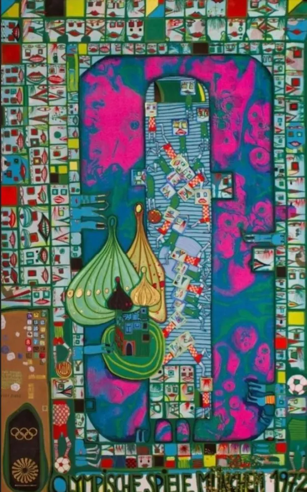 多数の Hundertwasser - Olympic Pink Munich