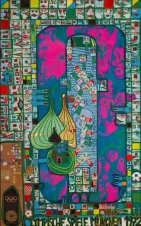 多数の Hundertwasser - Olympic Pink Munich