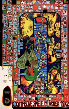 多数の Hundertwasser - Olympic Red
