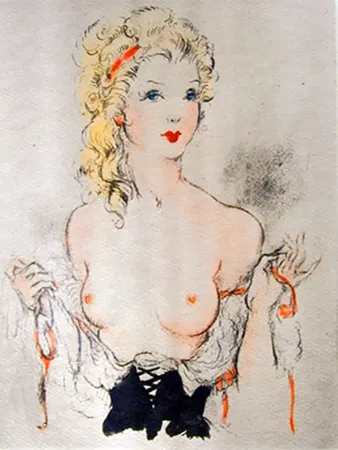 挿絵入り本 Icart - Andréa de Nerciat : FÉLICIA OU MES FREDAINES. 20 eaux-fortes par Louis Icart (1947).