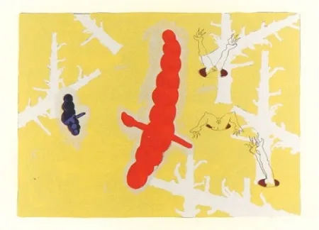 シルクスクリーン Immendorff - Lästerzungen