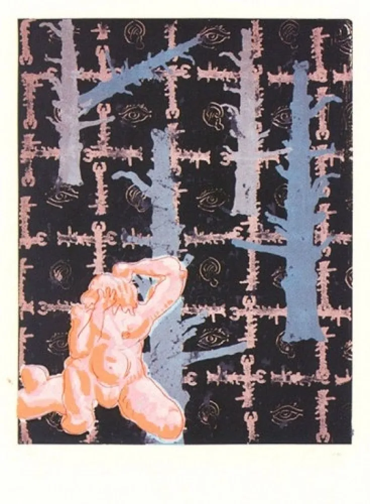 多数の Immendorff - No title (Red Man)