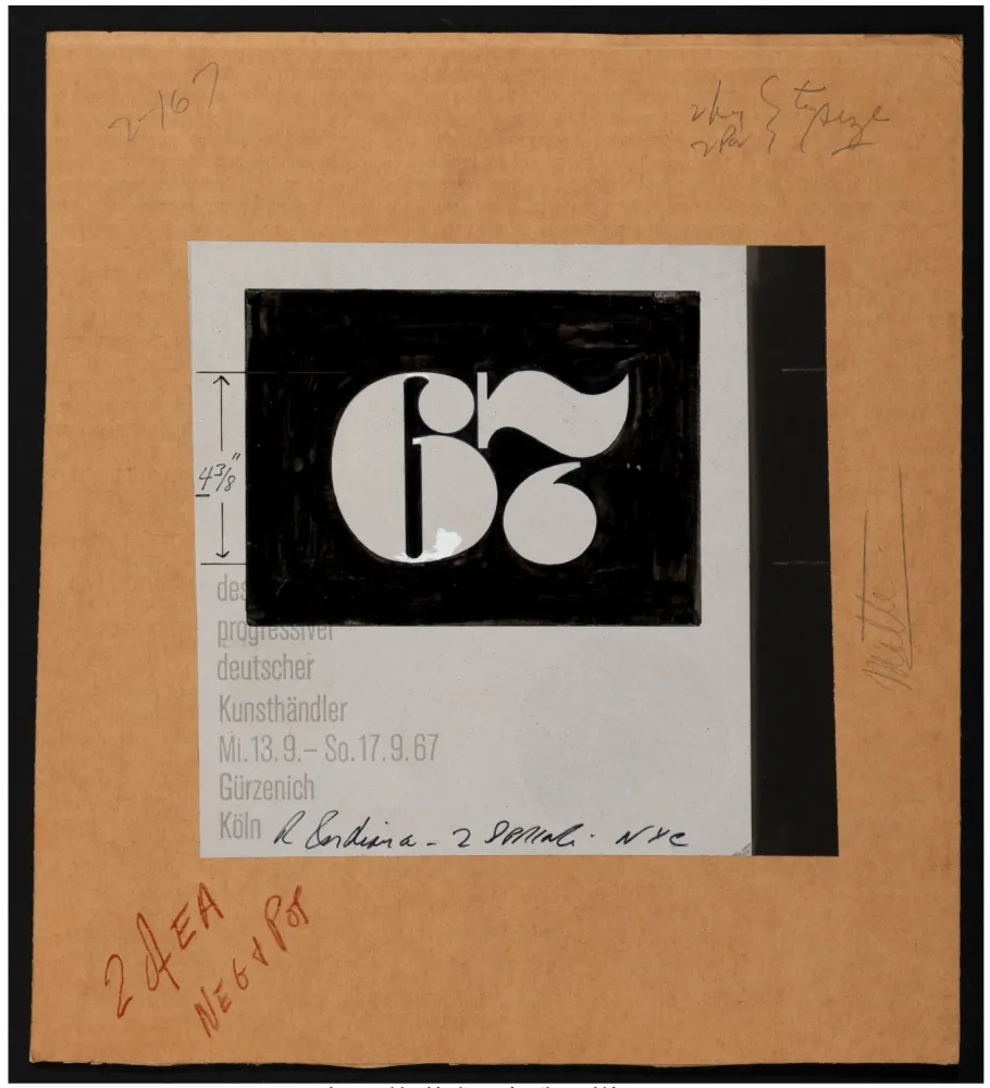 モノタイプ Indiana - 67 Study, 1967 - Hand-signed