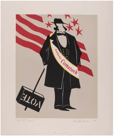 シルクスクリーン Indiana - Anthony Comstock, 1977 - Hand-signed
