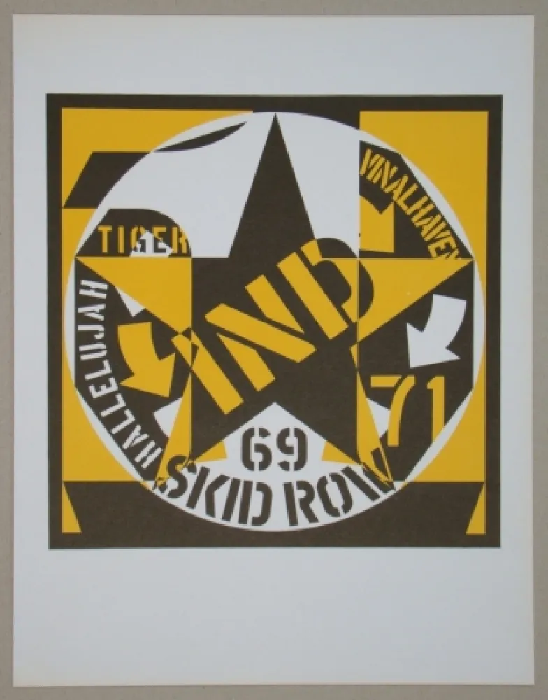 リトグラフ Indiana - Autoportrait 69