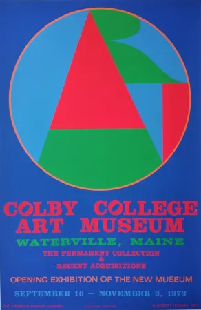 シルクスクリーン Indiana - Colby College, Art Museum, Waterville, Maine. The permanent collection & recent acquistions. Opening exhibition of the new museum, September 16- November 3, 1973