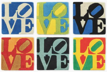 多数の Indiana - Collection of 6 Hand-Woven Love Tapestries