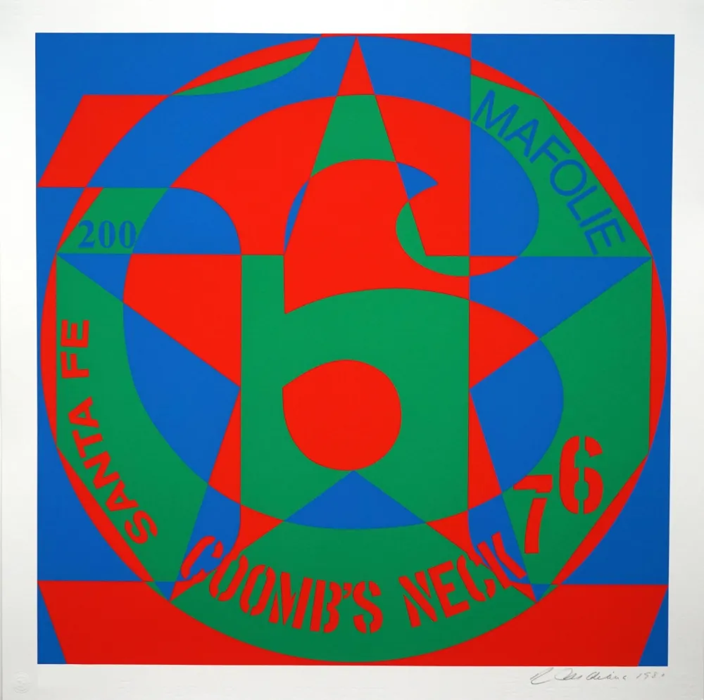 シルクスクリーン Indiana - Decade: Autoportraits, Vinalhaven Suite. #6: Coomb's Neck