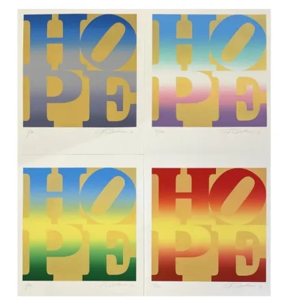 シルクスクリーン Indiana - Four Seasons of Hope (Gold), 2012