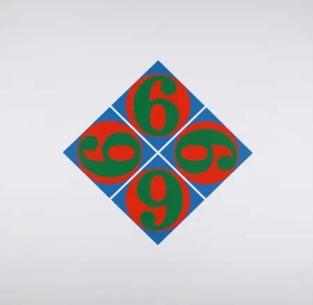 シルクスクリーン Indiana - Four Sixes, 1969 - hand-signed