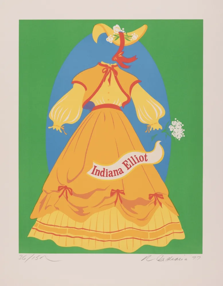 シルクスクリーン Indiana -  Indiana Elliot, 1977 - Hand-signed