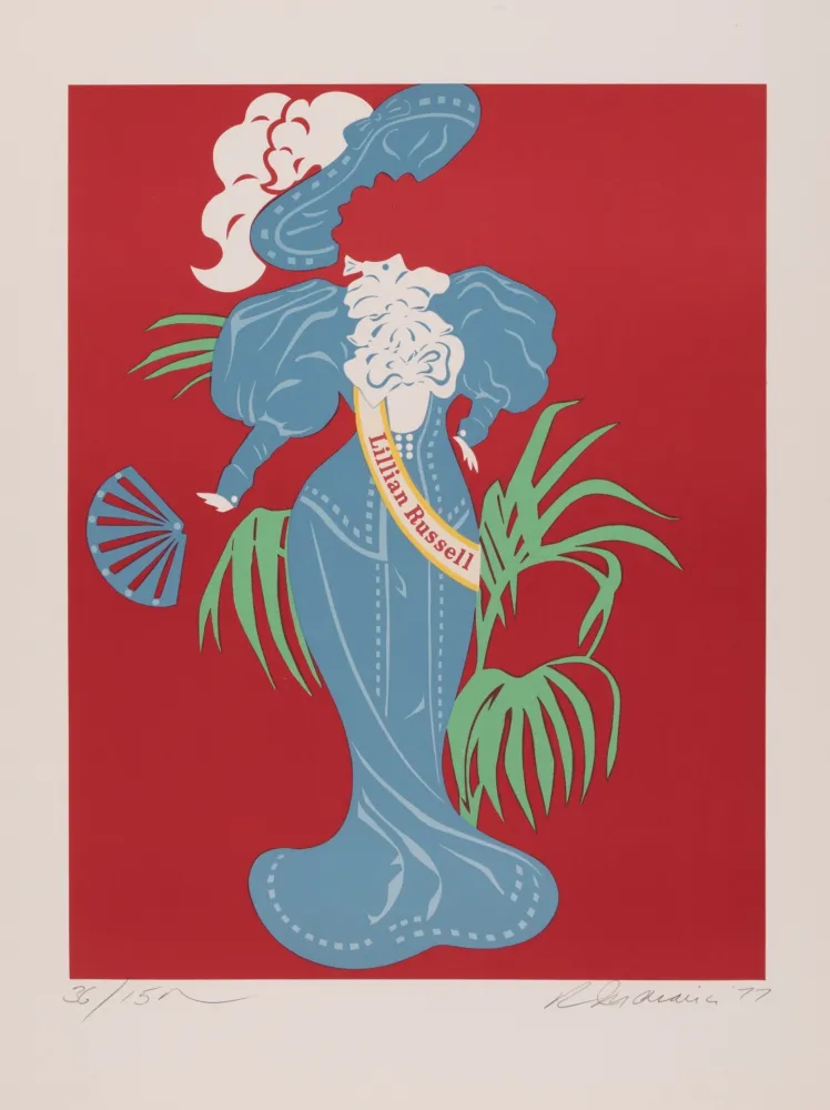 シルクスクリーン Indiana - Lillian Russel, 1977 - Hand-signed