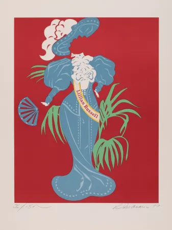 シルクスクリーン Indiana - Lillian Russel, 1977 - Hand-signed