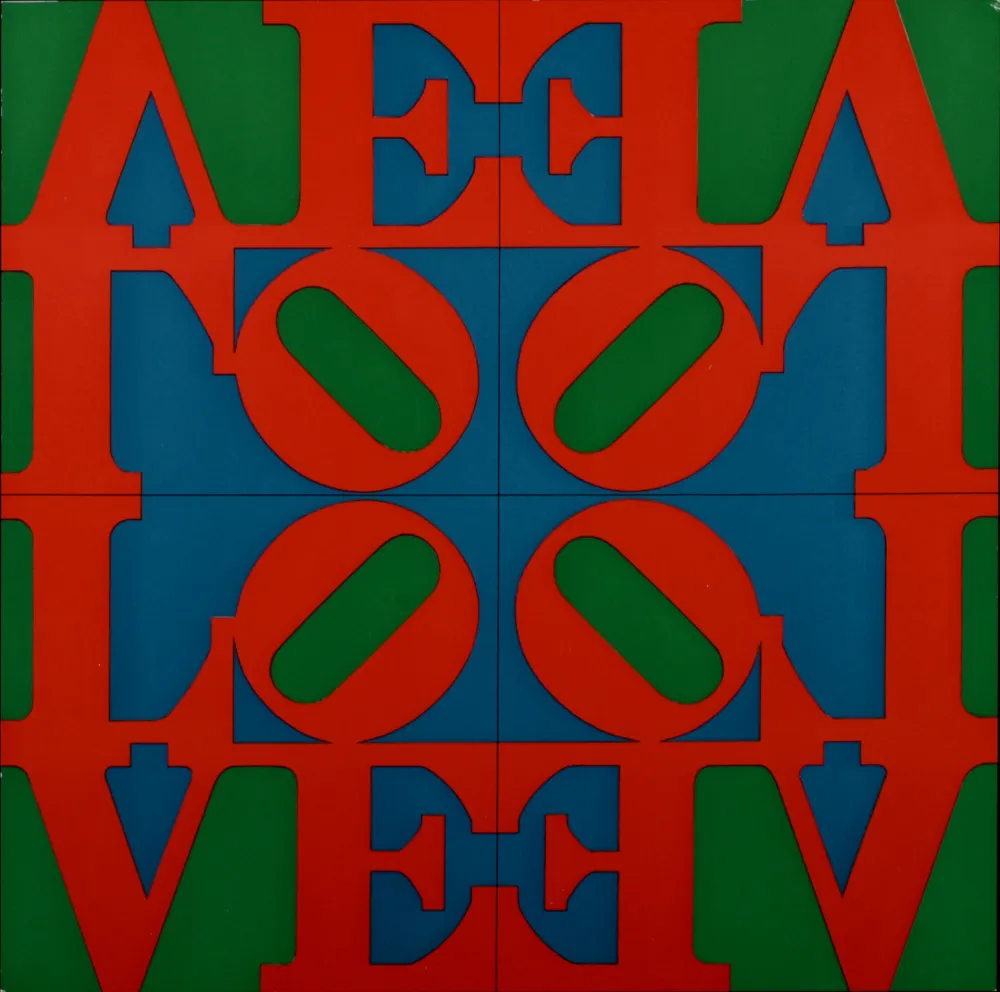 シルクスクリーン Indiana - Love Wall, 1967 - Very scarce!