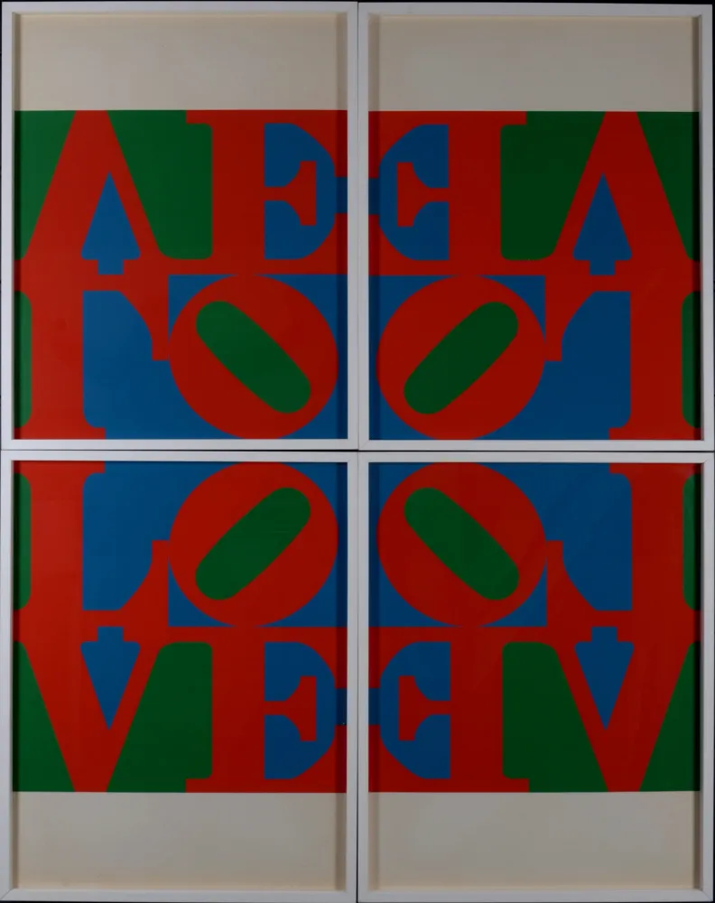 シルクスクリーン Indiana - Love Wall (Love Frieze)