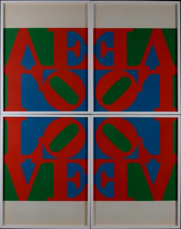 シルクスクリーン Indiana - Love Wall (Love Frieze)