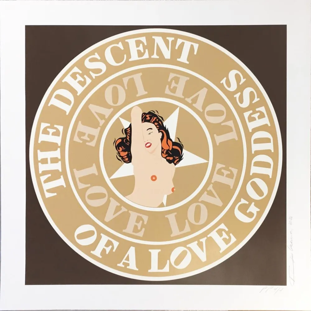 シルクスクリーン Indiana - (Marilyn) Descent of a Love Goddess