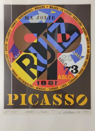 シルクスクリーン Indiana - Picasso, 1974. 