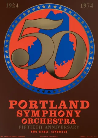 シルクスクリーン Indiana - Portland Symphony Orchestra, 50th Anniversary, 1974